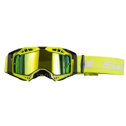 Маска кросова LS2 Aura Pro Goggle Black Yellow with Iridium Visor Маска кросова LS2 Aura Pro Goggle Black Yellow with Iridium Visor