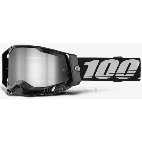 Окуляри 100% RACECRAFT 2 Black - Mirror Silver Lens, Mirror Lens
