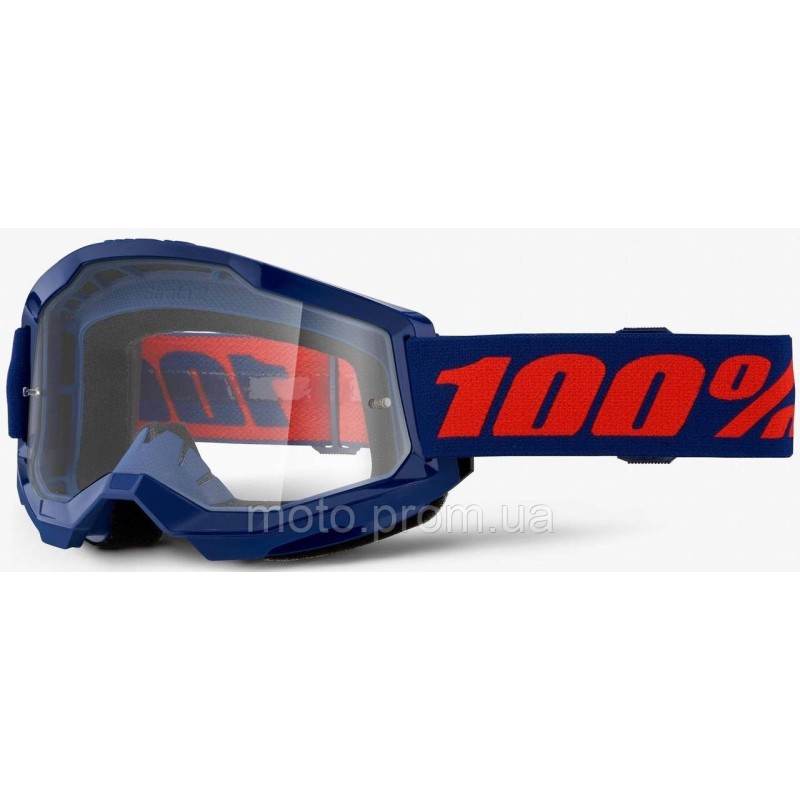 Окуляри 100% STRATA 2 Navy — Clear Lens, Clear Lens