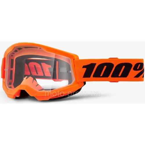 Окуляри 100% STRATA 2 Neon Orange - Clear Lens, Clear Lens