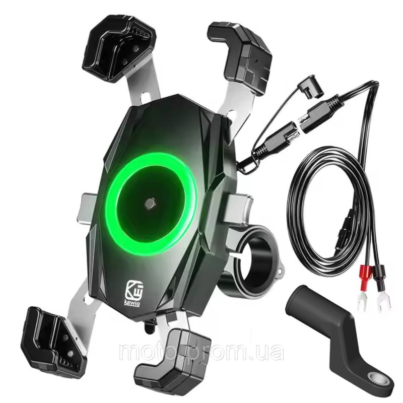 Тримач телефона M22-A1 бездротова зарядка + USB-C