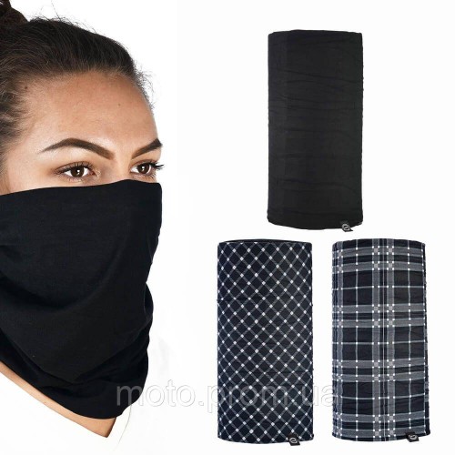 Набір бафів (3 шт.) Oxford Comfy Black&White Tartan 3-Pack