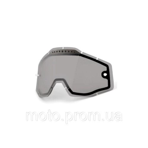 Линза двойная 100% RACECRAFT/ACCURI/ STRATA к 2021г Vented Dual Pane Lens Anti-Fog - Smoke