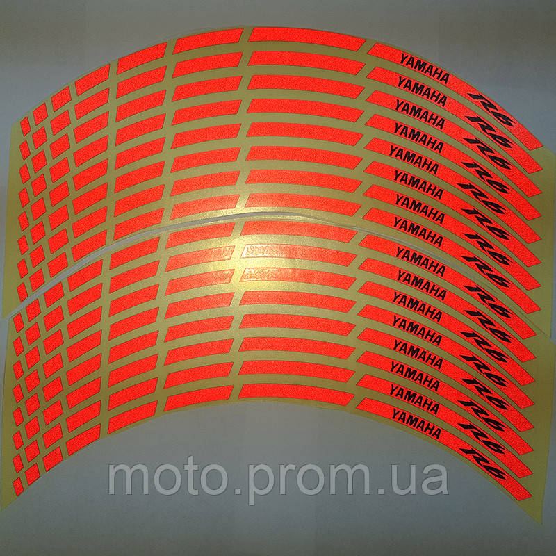 Наклейка на обід колеса Yamaha R6 Red