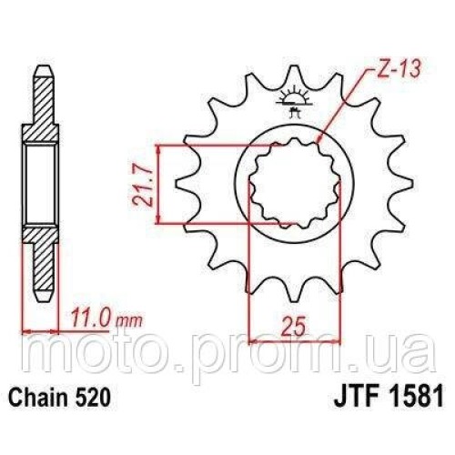 Зірка провідна JT JTF1581.16
