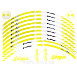 Наклейка на обід колеса Kawasaki Ninja Yellow