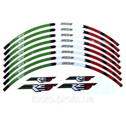 Наклейка на обод колеса RC Racing Green-Red