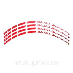 Наклейка на обід колеса Bajaj Dominar Red Наклейка на обід колеса Bajaj Dominar Red