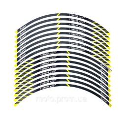 Наклейка на обод колеса Yamaha Thundercat Black Yellow Наклейка на обод колеса Yamaha Thundercat Black Yellow