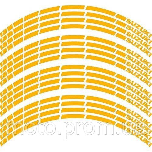 Наклейка на обод колеса Suzuki Gold