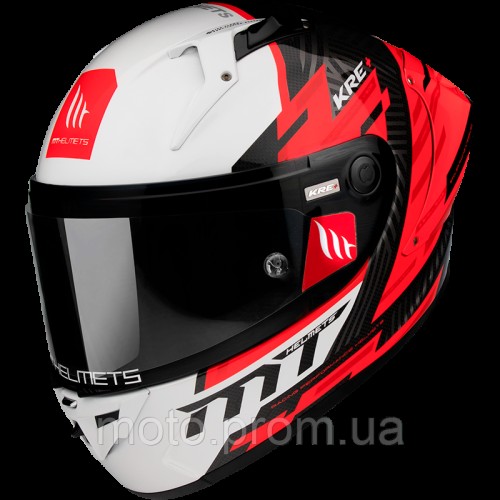 Мотошлем MT KRE+ Carbon Brush A5 Gloss Pearl Red XXL