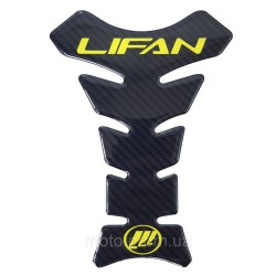 Наклейка на бак NB-1 карбон 2.0 Lifan yellow