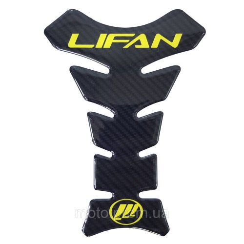 Наклейка на бак NB-1 карбон 2.0 Lifan yellow