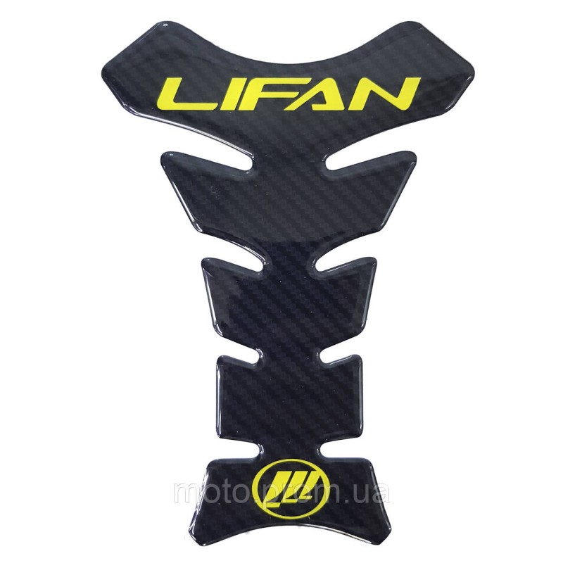 Наклейка на бак NB-1 карбон 2.0 Lifan yellow