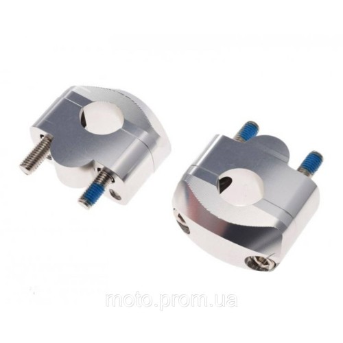 Проставки керма 22 мм Silver ASBRK09