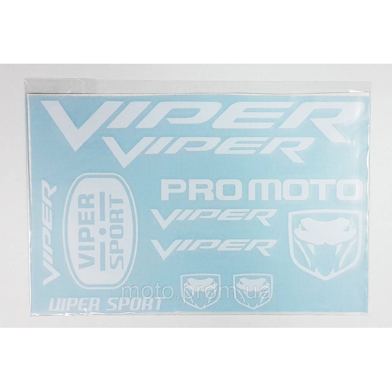 Наклейка лист Viper під оригінал біла