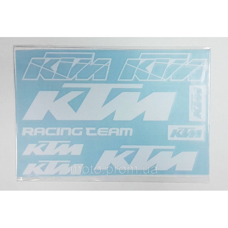 Наклейка лист KTM под оригинал біла