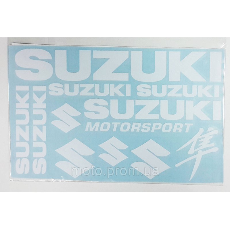 Наклейка лист Suzuki под оригинал біла