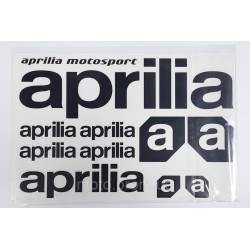 Наклейка лист Aprilia під оригінал чорна Наклейка лист Aprilia під оригінал чорна