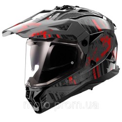 Мотошлем LS2 MX702 Pioneer 2 Crazy Black Red 06 XS Мотошлем LS2 MX702 Pioneer 2 Crazy Black Red 06 XS