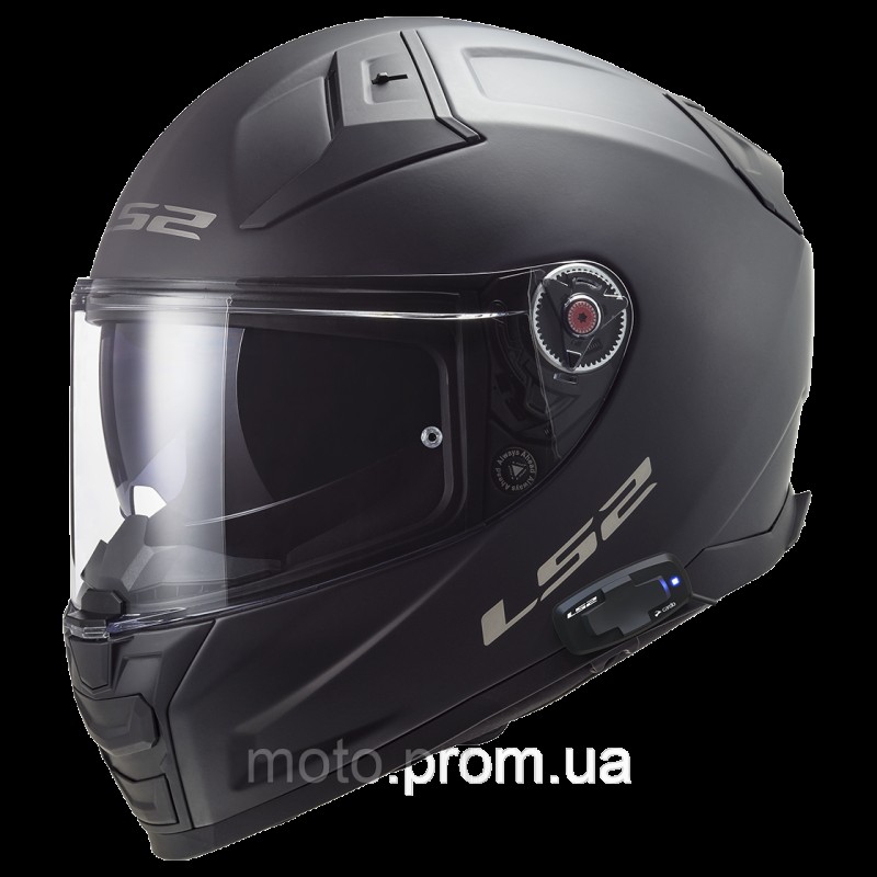 Мотошолом з гарнітурою LS2 FF811 Vector II Solid Matt Black With LS2-4X UCS S