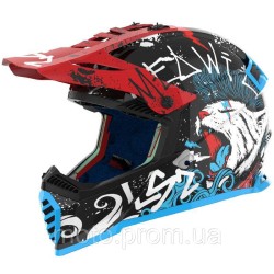 Мотошлем LS2 MX437 Fast 2 Mini Starmaw Black S Мотошлем LS2 MX437 Fast 2 Mini Starmaw Black S