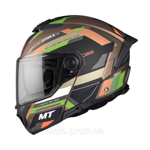 Мотошлем MT ATOM 2 SV BAST A6 Matt Green M