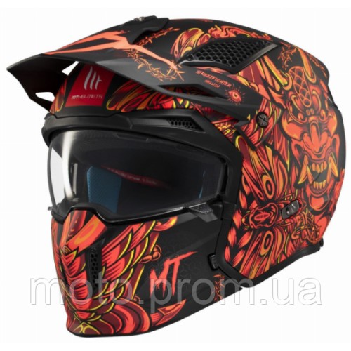Мотошлем MT STREETFIGHTER SV Hellish B2 Matt Red L