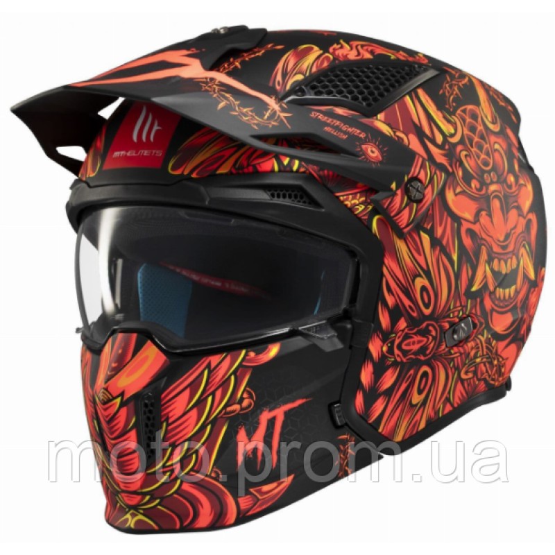 Мотошлем MT STREETFIGHTER SV Hellish B2 Matt Red M