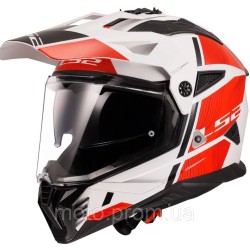 Мотошлем LS2 MX702 Pioneer 2 Hill White Red 06 M Мотошлем LS2 MX702 Pioneer 2 Hill White Red 06 M