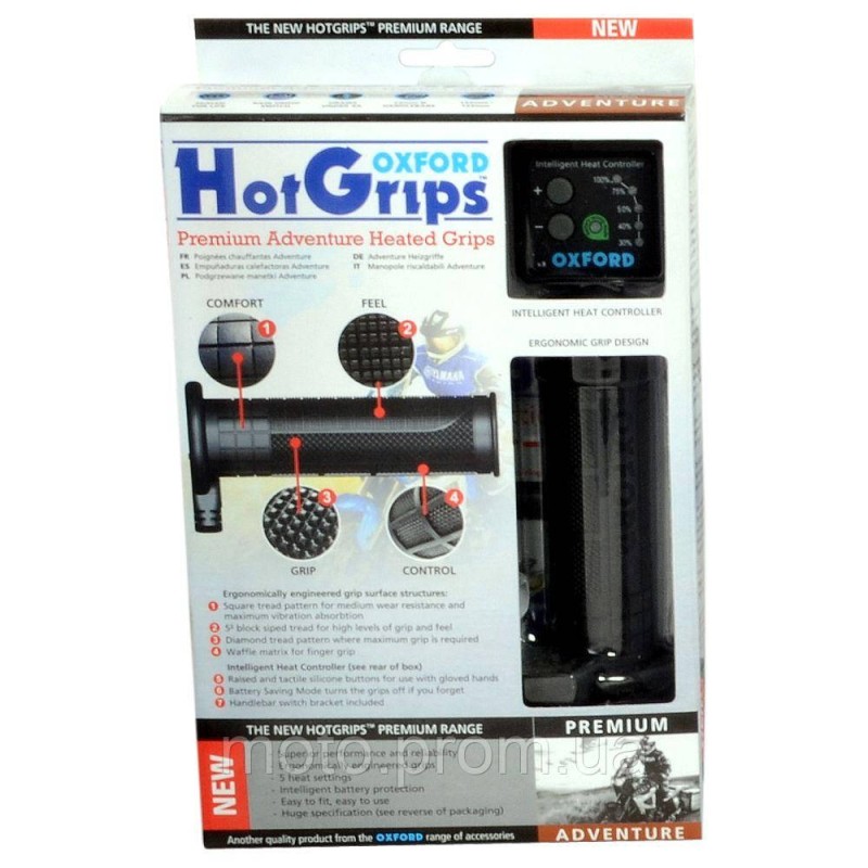 Грипси з підігрівом Oxford Hotgrips Premium Adventure with v8 switch