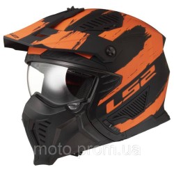 Мотошлем LS2 OF606 Drifter Mud Matt Black Orange M Мотошлем LS2 OF606 Drifter Mud Matt Black Orange M