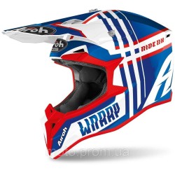 Мотошлем Airoh Wraap BROKEN blue/red gloss XL
