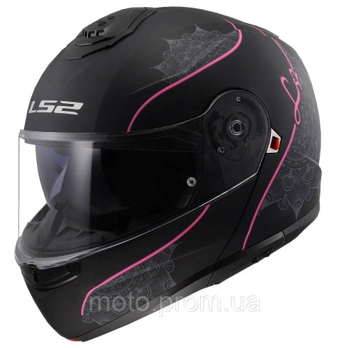 Мотошолом LS2 FF908 Strobe II Lux Matt Black Pink S