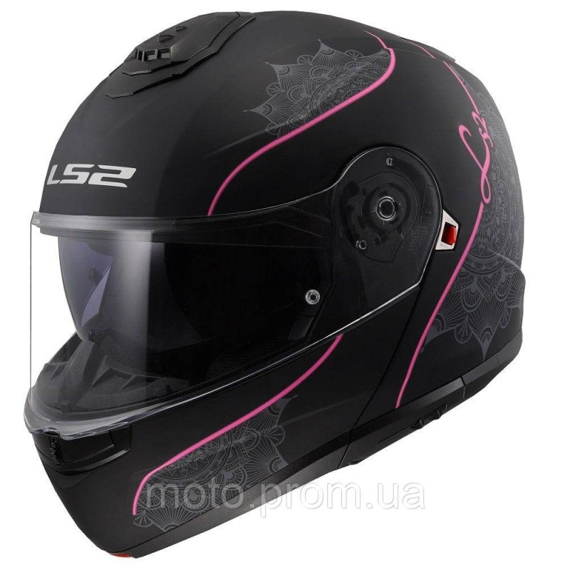 Мотошолом LS2 FF908 Strobe II Lux Matt Black Pink S