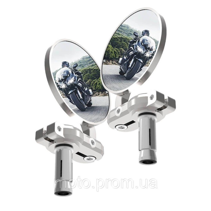 Зеркала Oxford BarEnd Mirrors - Silver