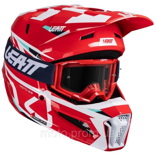 Мотошолом LEATT Moto 3.5 Helmet + Goggle Red, S