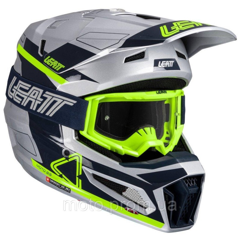 Мотошолом LEATT Moto 3.5 Helmet + Goggle Steel, M
