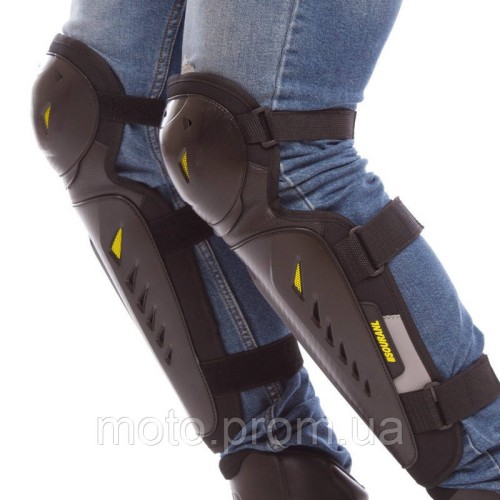 Мотонаколінники та налокітники Souranl Black Yellow