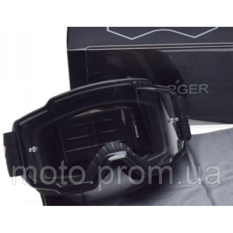 Маска кроссовая LS2 CHARGER Black Clear Lens