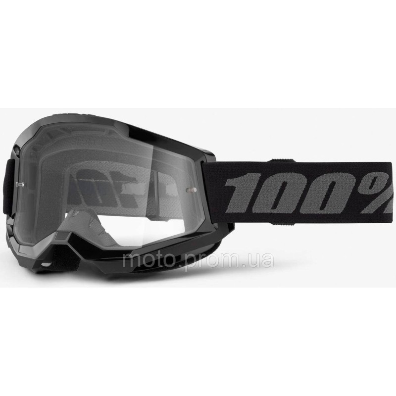 Окуляри 100% STRATA 2 Black - Clear Lens, Clear Lens
