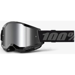 Окуляри 100% STRATA 2 Black - Mirror Silver Lens, Mirror Lens