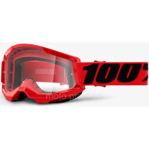 Окуляри 100% STRATA 2 Red - Clear Lens, Clear Lens