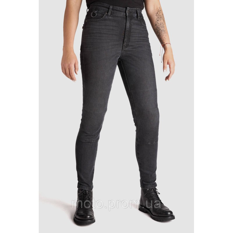 Мотоджинси одношарові PandoMoto LADY KAYA Slim Grey W28-L34