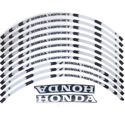 Наклейка на обід колеса Honda Hornet White Black Наклейка на обід колеса Honda Hornet White Black