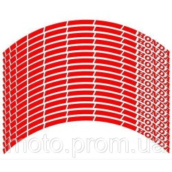 Наклейка на обід колеса Honda Red Наклейка на обід колеса Honda Red