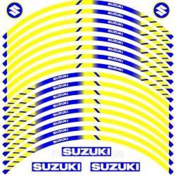 Наклейка на обод колеса Suzuki Blue Yellow
