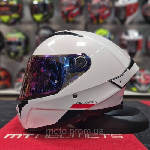 Мотошолом MT THUNDER 4 SV Solid Gloss White M