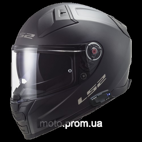 Мотошолом з гарнітурою LS2 FF811 Vector II Solid Matt Black 4X UCS-06 XL