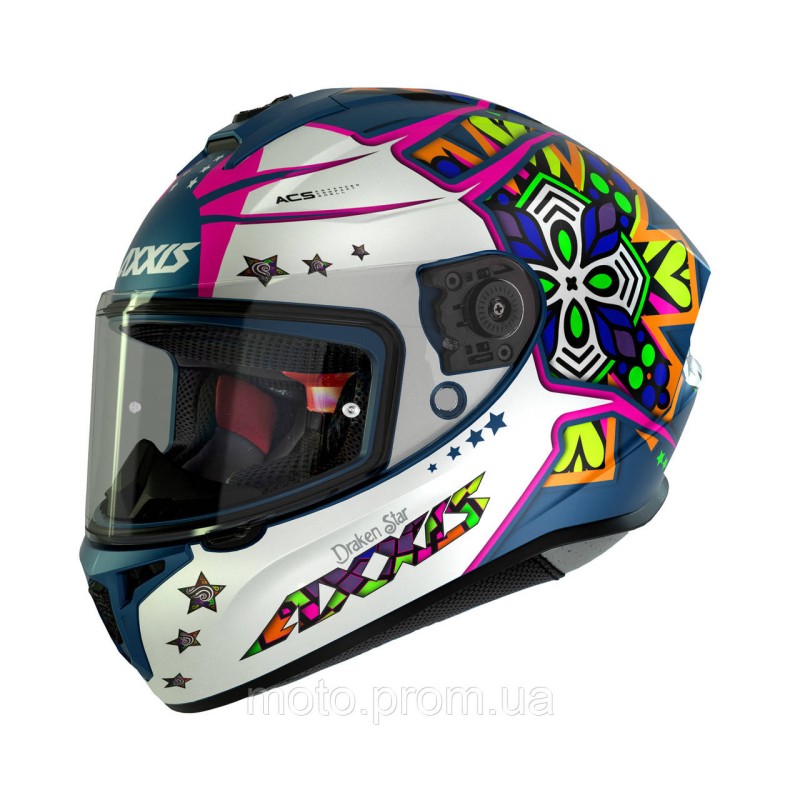 Мотошолом AXXIS DRAKEN S Star C7 Matt Blue XL